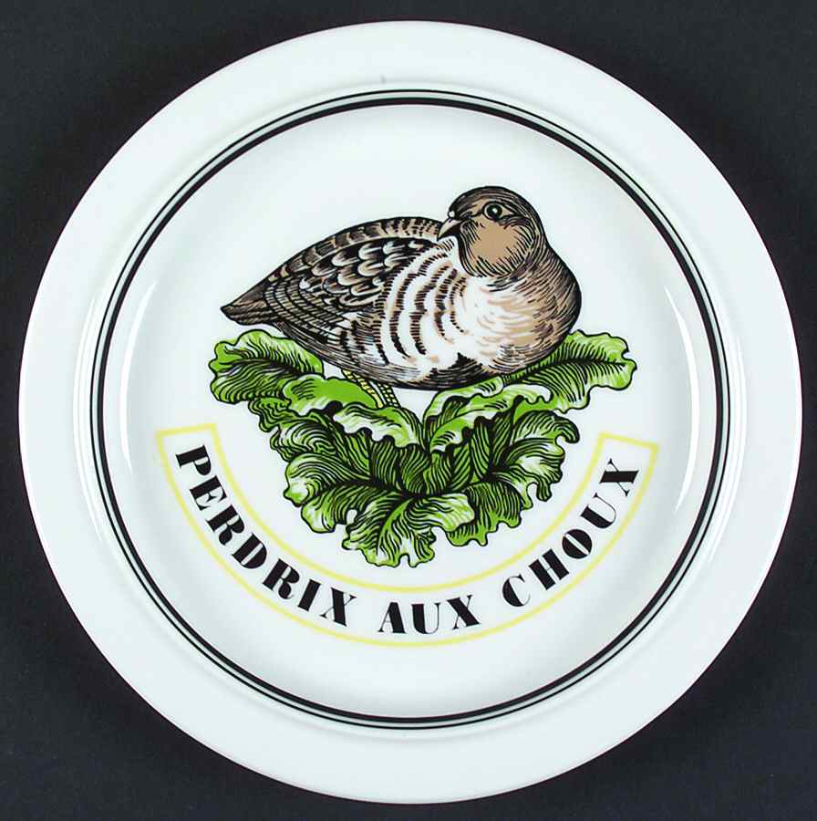 Service Chasse Salad Plate by Porcelaine d'Auteuil-1