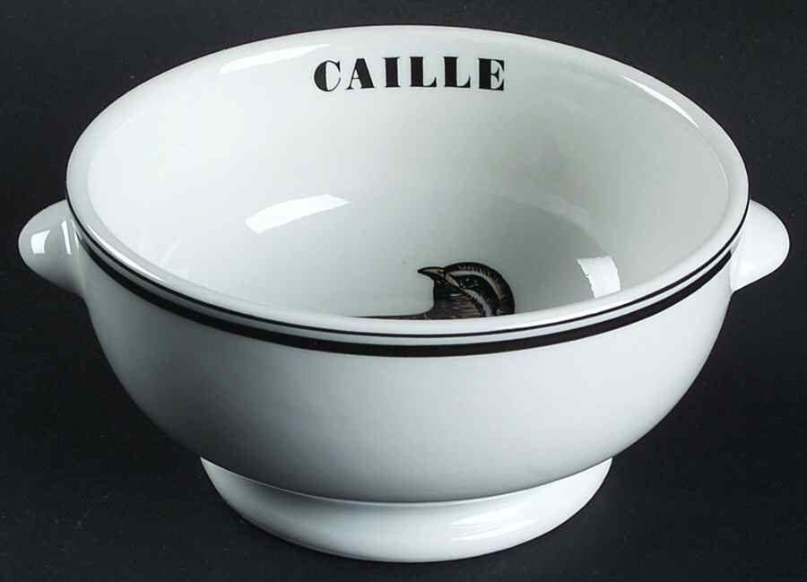 Service Chasse Lugged Cereal Bowl by Porcelaine d'Auteuil-1