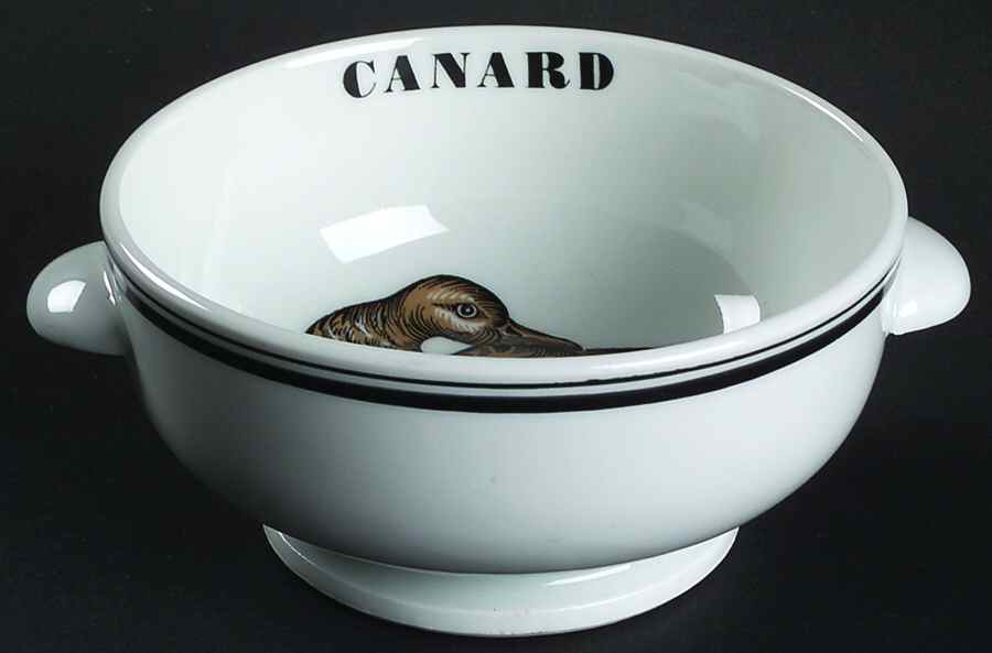 Service Chasse Lugged Cereal Bowl by Porcelaine d'Auteuil-1
