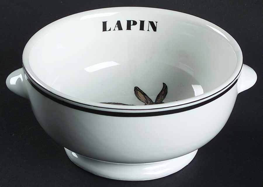 Service Chasse Lugged Cereal Bowl by Porcelaine d'Auteuil-1
