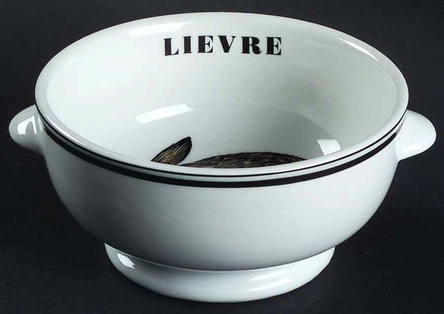 Service Chasse Lugged Cereal Bowl by Porcelaine d'Auteuil-1