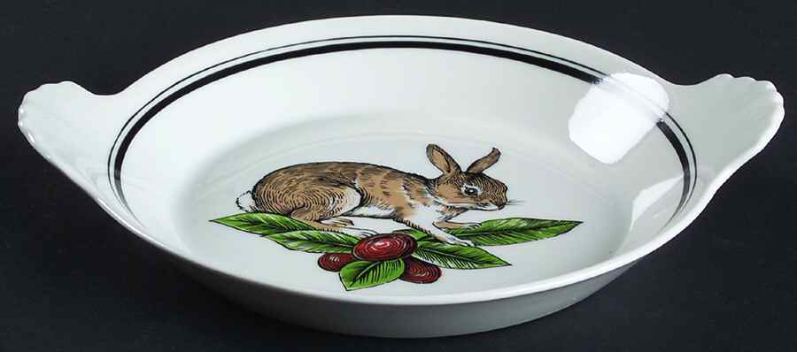 Service Chasse 8" Shirred Egg Dish by Porcelaine d'Auteuil-1