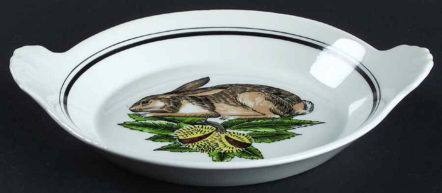 Service Chasse 8" Shirred Egg Dish by Porcelaine d'Auteuil-1