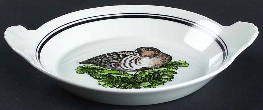 Service Chasse 8" Shirred Egg Dish by Porcelaine d'Auteuil-1