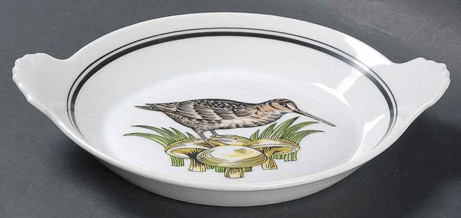 Service Chasse 8" Shirred Egg Dish by Porcelaine d'Auteuil-1