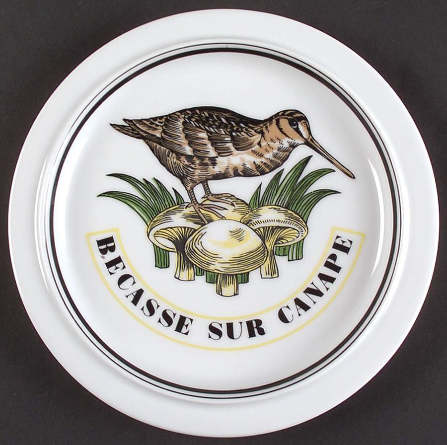 Service Chasse Salad Plate by Porcelaine d'Auteuil-1