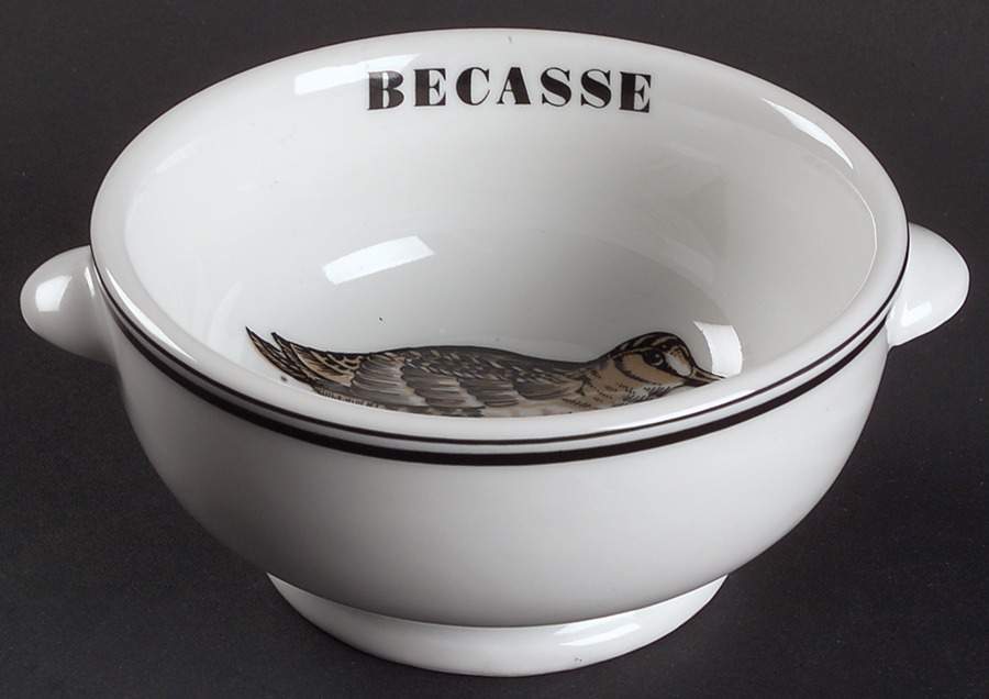 Service Chasse Lugged Cereal Bowl by Porcelaine d'Auteuil-1