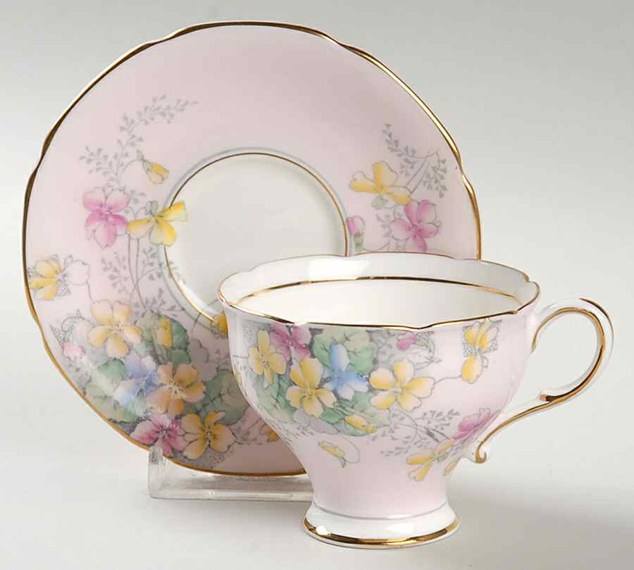 Violetta Footed Cup & Saucer Set by Paragon-1