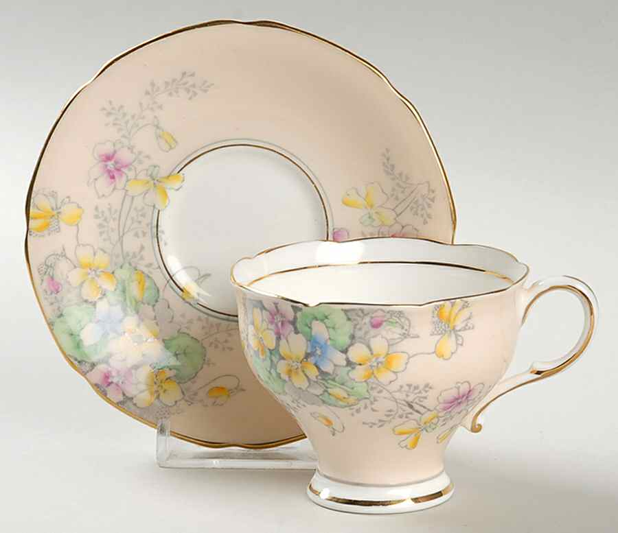Violetta Footed Cup & Saucer Set by Paragon-1