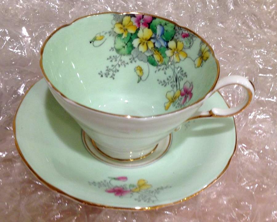 Violetta Footed Cup & Saucer Set by Paragon-1