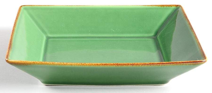 Asian Square Green 9" Square Vegetable Bowl by Pottery Barn China-1