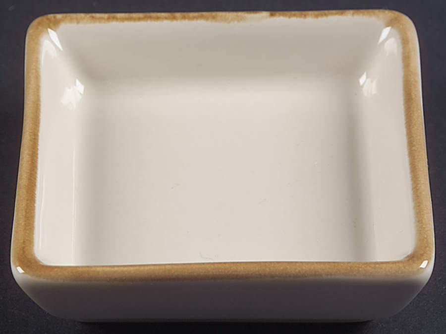 Asian Square Putty Soy Sauce Dish by Pottery Barn China-1