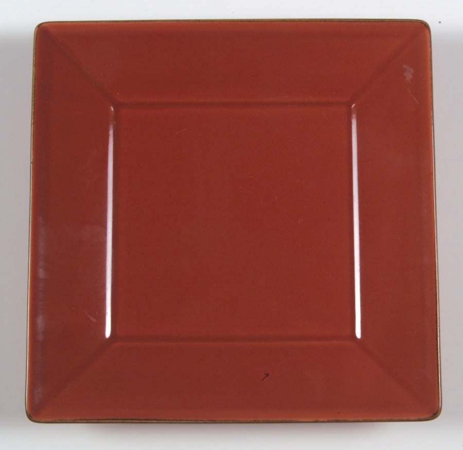 Asian Square Paprika (Red) Dessert/Pie Plate by Pottery Barn China-1