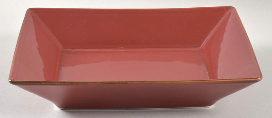 Asian Square Paprika (Red) 9" Square Vegetable Bowl by Pottery Barn China-1