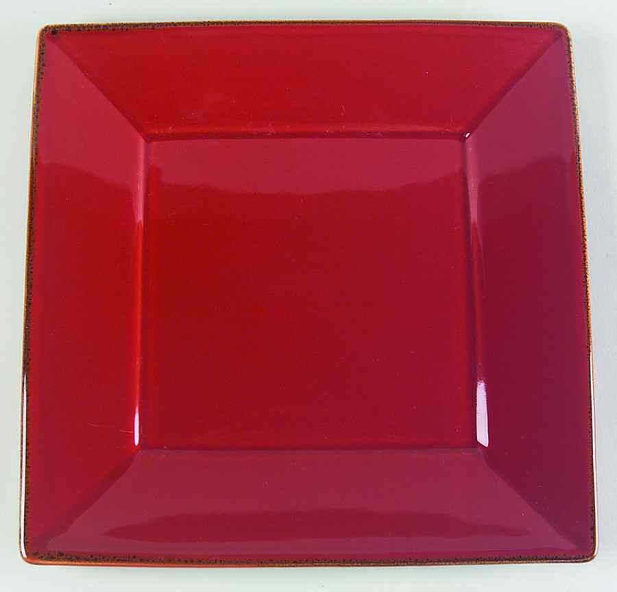 Asian Square Paprika (Red) Dinner Plate by Pottery Barn China-1