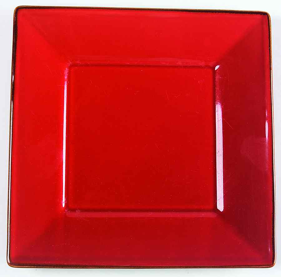 Asian Square Paprika (Red) Salad Plate by Pottery Barn China-1