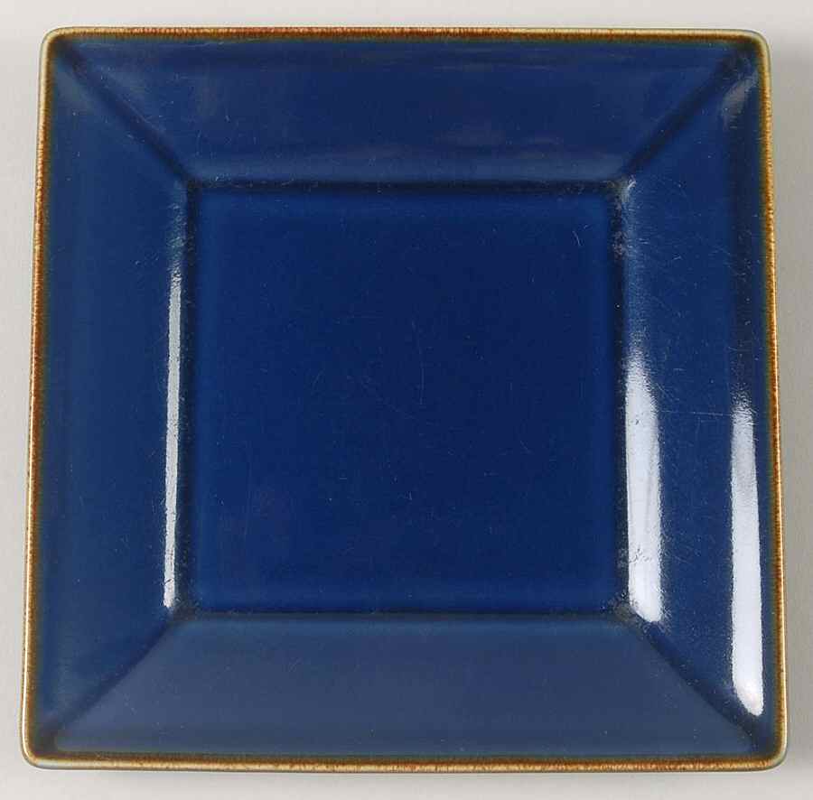 Asian Square Blue Dessert/Pie Plate by Pottery Barn China-1