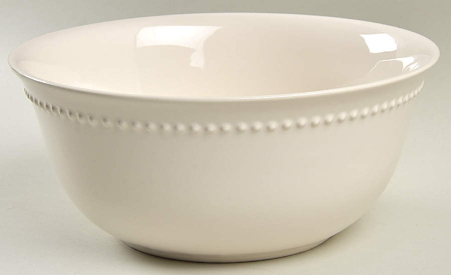 Emma White 10" Round Vegetable Bowl by Pottery Barn China-1