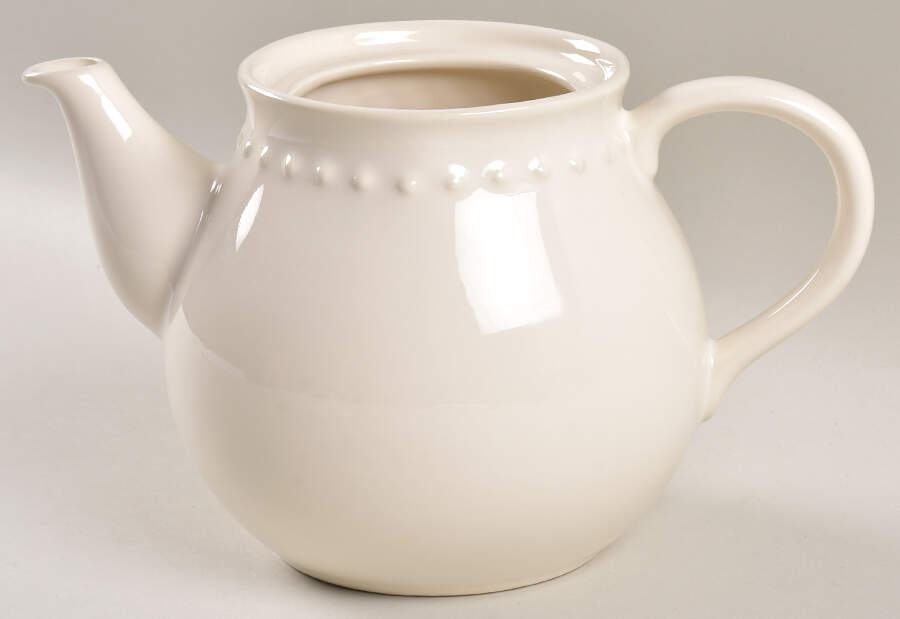 Emma White Teapot No Lid by Pottery Barn China-1