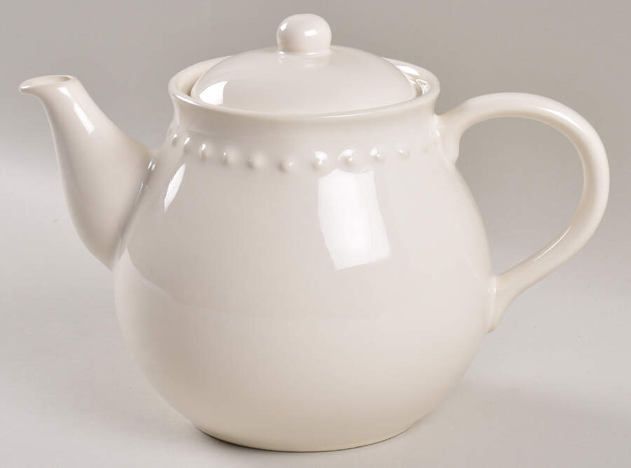 Emma White Teapot & Lid by Pottery Barn China-1
