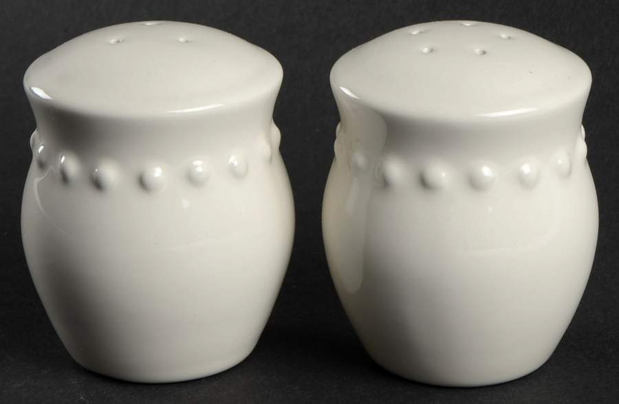 Emma White Salt & Pepper Set by Pottery Barn China-1