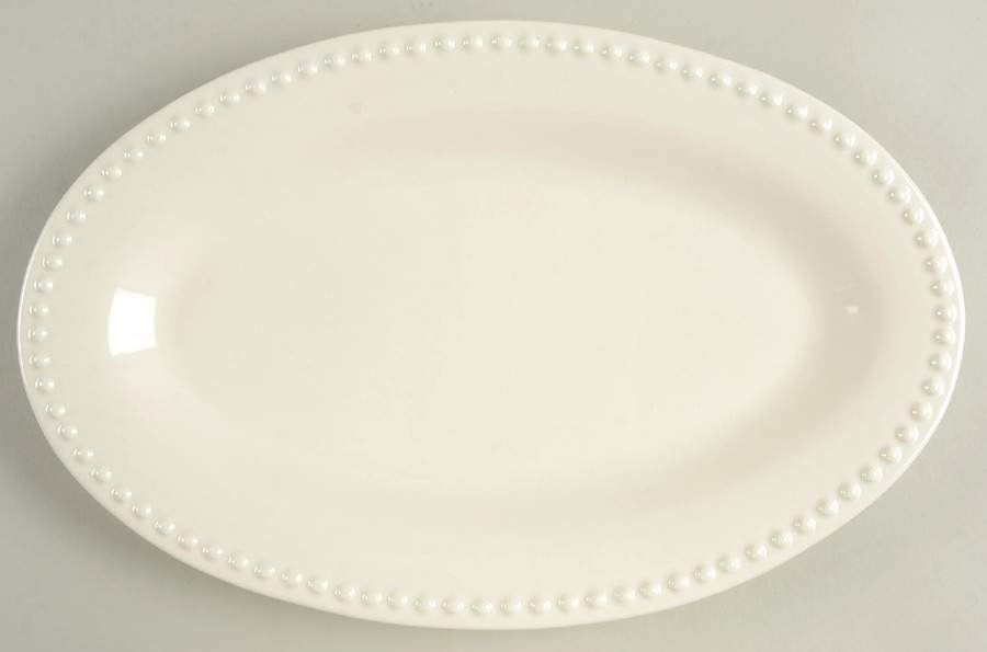 Emma White 12" Oval Serving Platter by Pottery Barn China-1