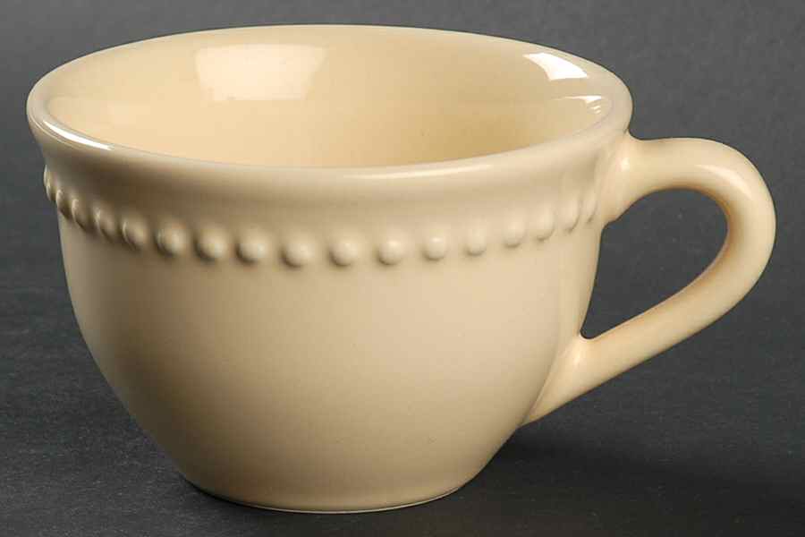Emma Yellow Flat Cup by Pottery Barn China-1