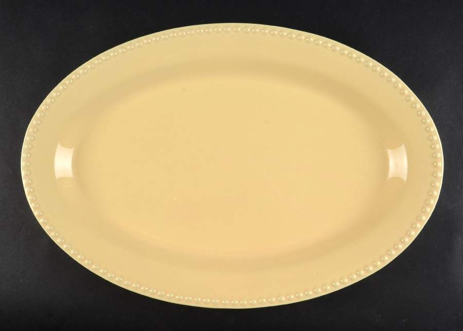 Emma Yellow 16" Oval Serving Platter by Pottery Barn China-1