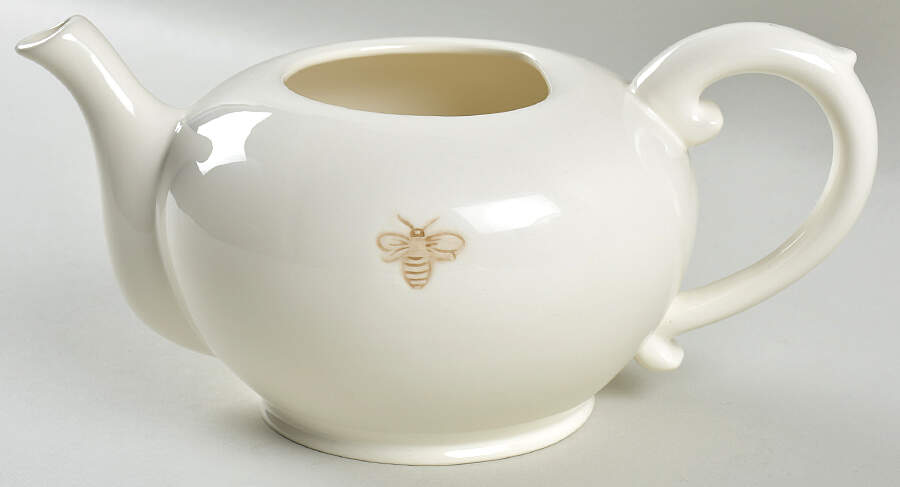 Bee Ivory Teapot No Lid by Pottery Barn China-1