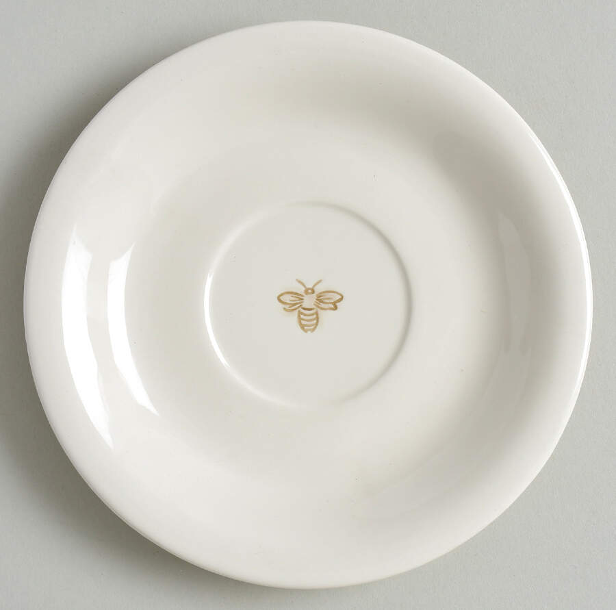 Bee Ivory Saucer for Breakfast Cup by Pottery Barn China-1