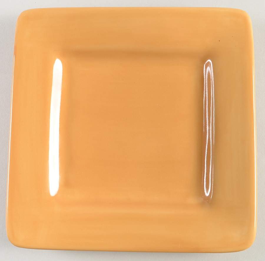 Sausalito Amber Square Appetizer Plate by Pottery Barn China-1