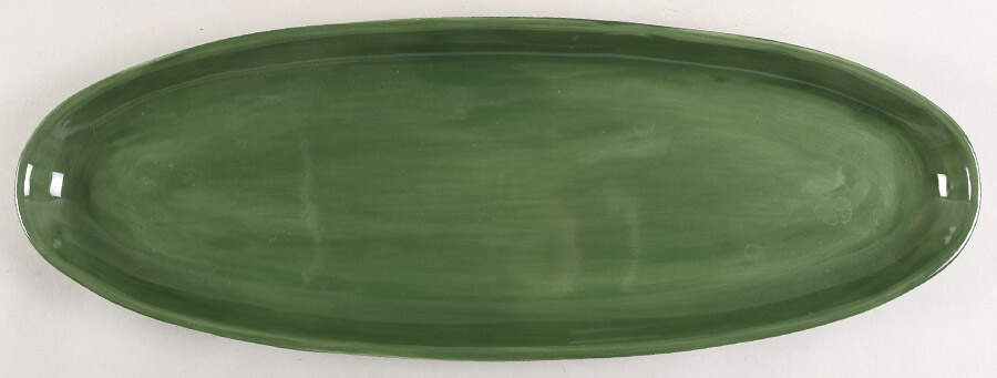 Sausalito Moss Green 20" Fish Platter by Pottery Barn China-1