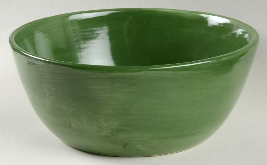 Sausalito Moss Green 9" Round Vegetable Bowl by Pottery Barn China-1