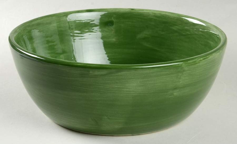 Sausalito Moss Green 8" Round Vegetable Bowl by Pottery Barn China-1