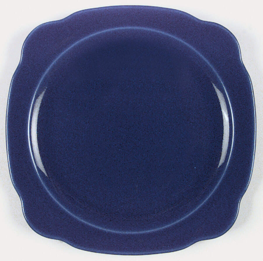 Caliente Sapphire Blue (Regina Shape) Dinner Plate by Paden City-1