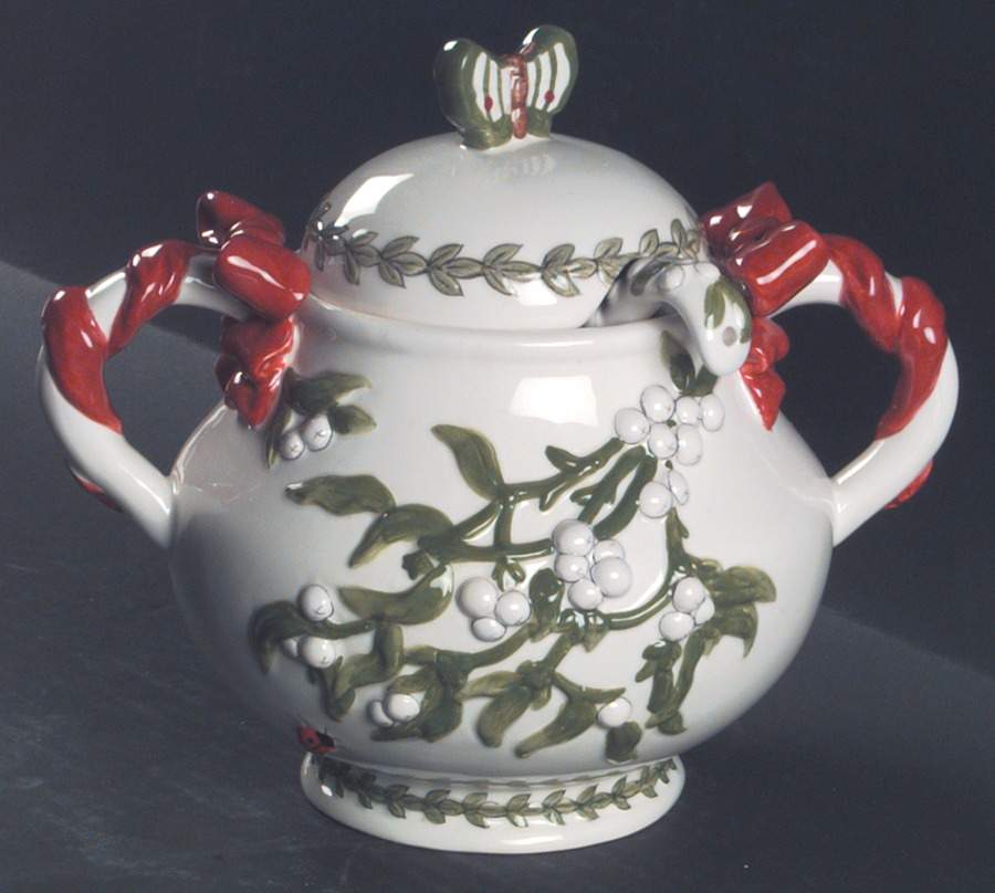 Botanic Garden Mistletoe Mini Tureen w/Lid & Ladle by Portmeirion-1