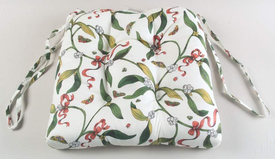 Botanic Garden Mistletoe Dining Chair Pad with Ties by Portmeirion-1
