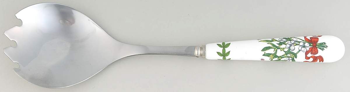 Botanic Garden Mistletoe Salad Serving Fork with Stainless Prongs by Portmeirion-1
