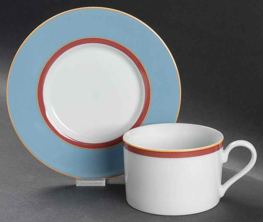 PFA44 Flat Cup & Saucer Set by Pfaltzgraff-1