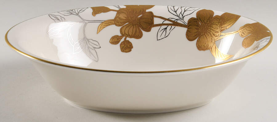Carolina Blossoms 9" Oval Vegetable Bowl by Pickard-1