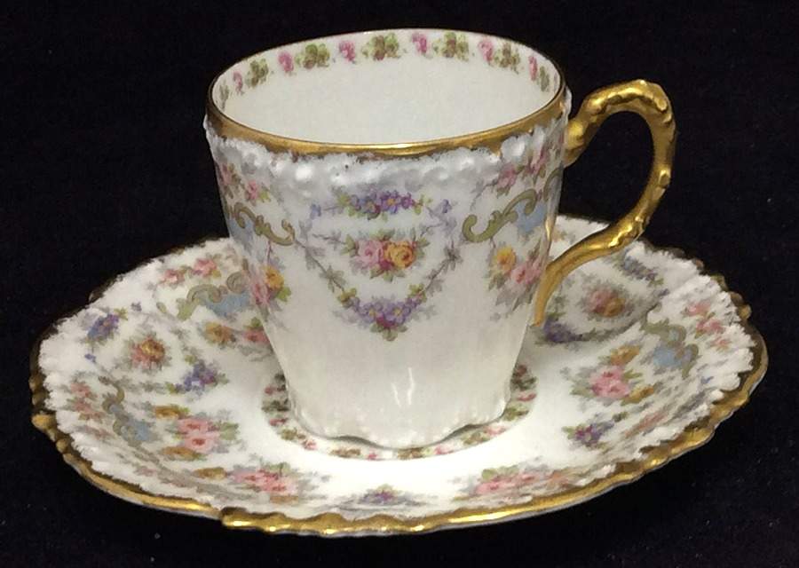 POY316 Flat Demitasse Cup & Saucer Set by Jean Pouyat-1