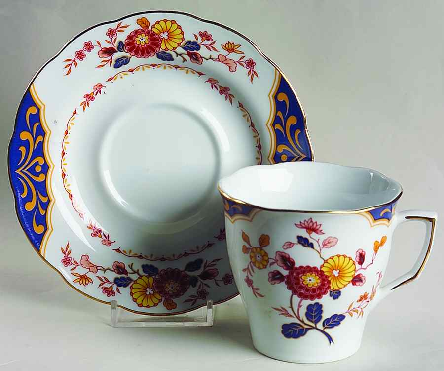 Canton Fair Flat Cup & Saucer Set by Premiere-1