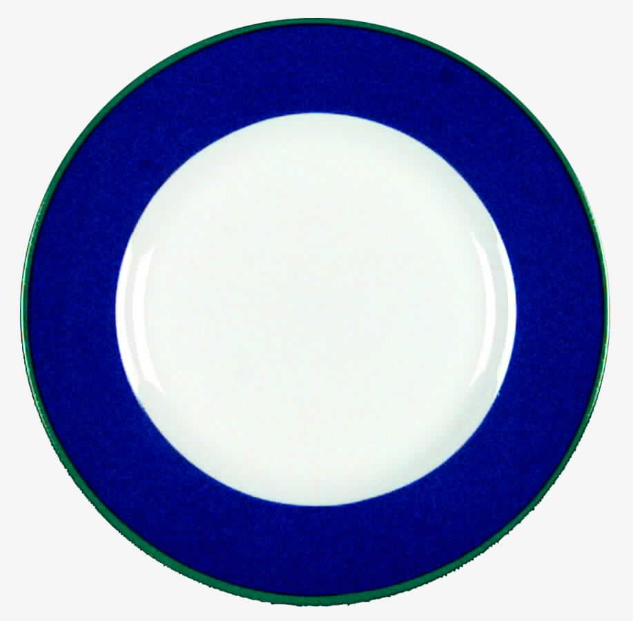 Two Tone (Blue Rim) Bread & Butter Plate by Pier 1-1