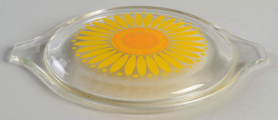 Daisy Lid for 1 Qt Round Casserole by Pyrex-1