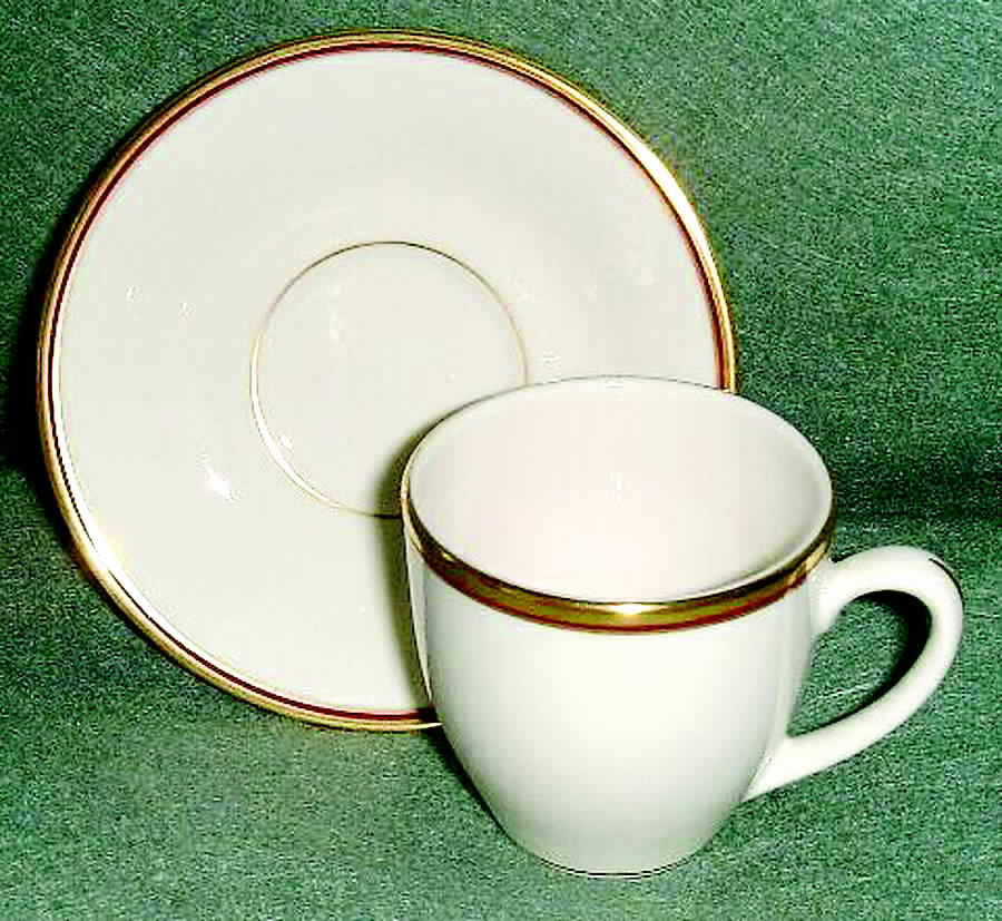 PIC56 Flat Demitasse Cup & Saucer Set by Pickard-1