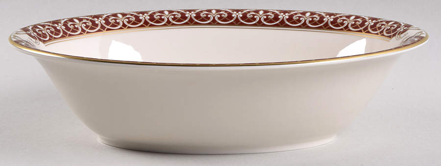 Santa Clara (Ivory Background) 9" Oval Vegetable Bowl by Pickard-1