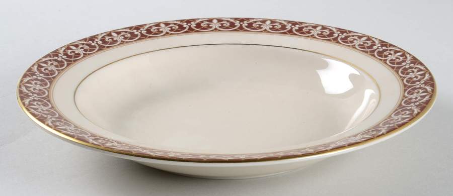 Santa Clara (Ivory Background) Large Rim Soup Bowl by Pickard-1