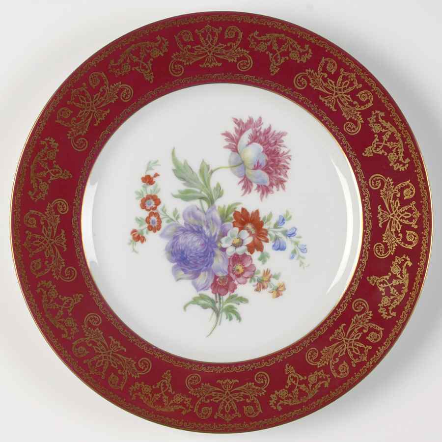 PUL12 Red Salad Plate by Pfeiffer & Lowenstein-1