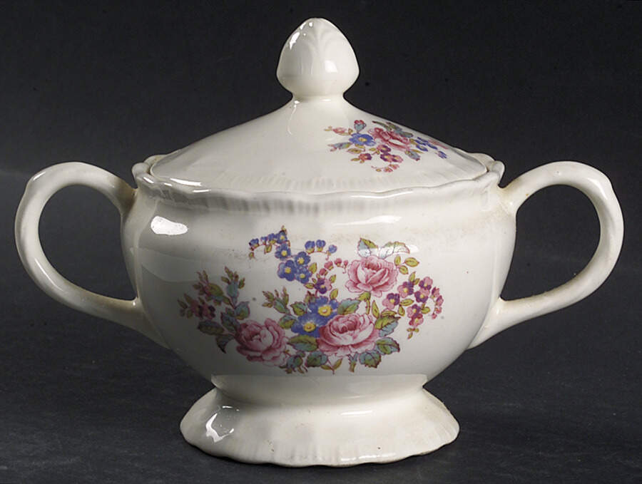 Rosalie Sugar Bowl & Lid by Pope Gosser-1