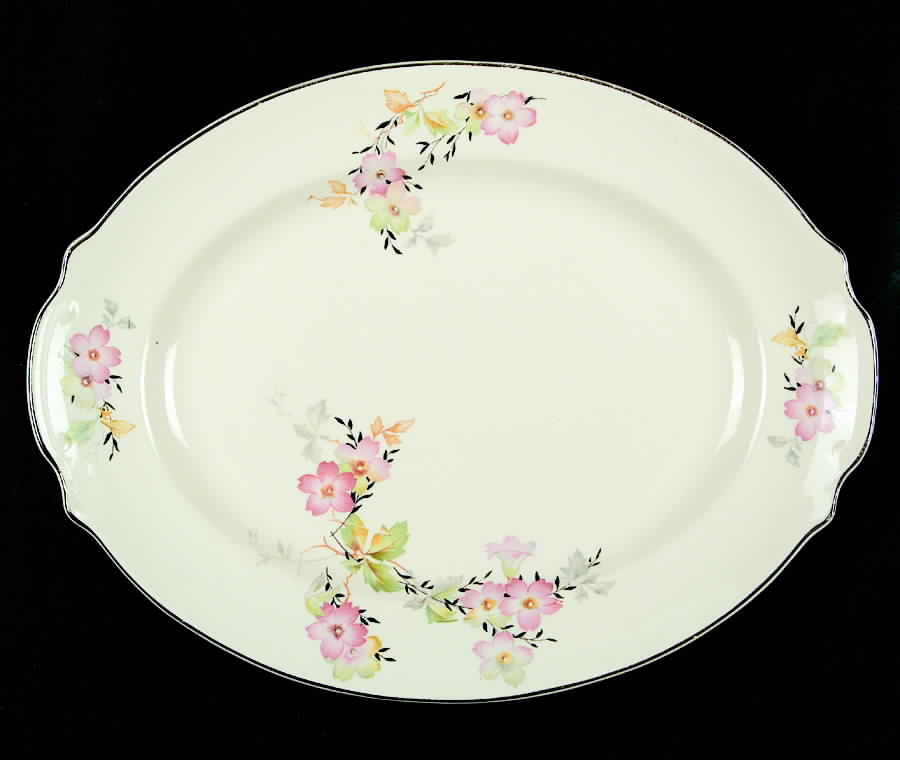 PCP177 12" Oval Serving Platter by Paden City-1
